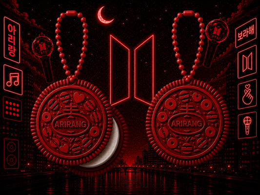 BTS Inspired Twistable Cookie Keychain – 12 Collectible Designs + ARIRANG Edition