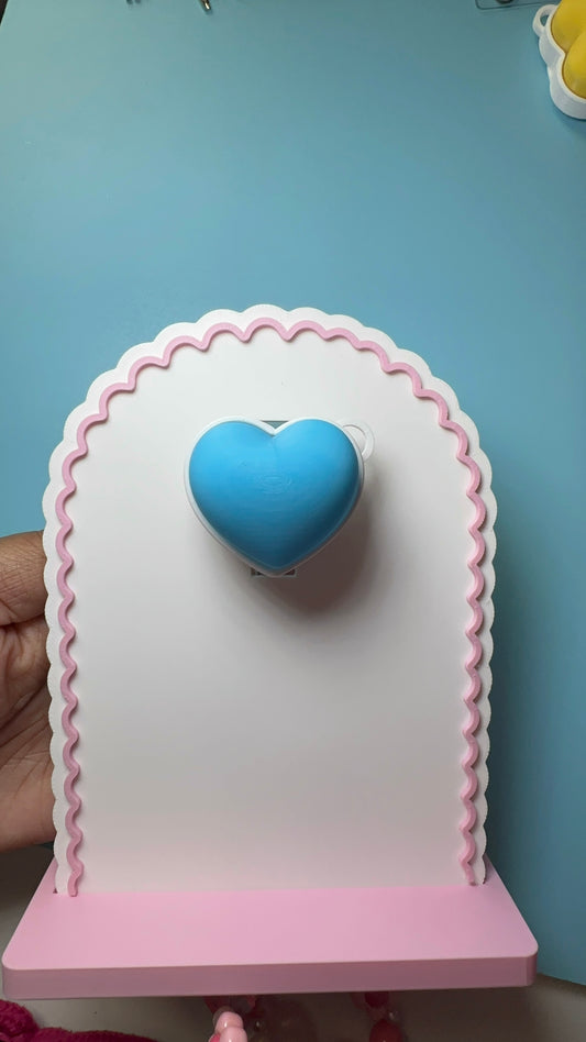 Interchangeable Heart Clicker Badge Reel