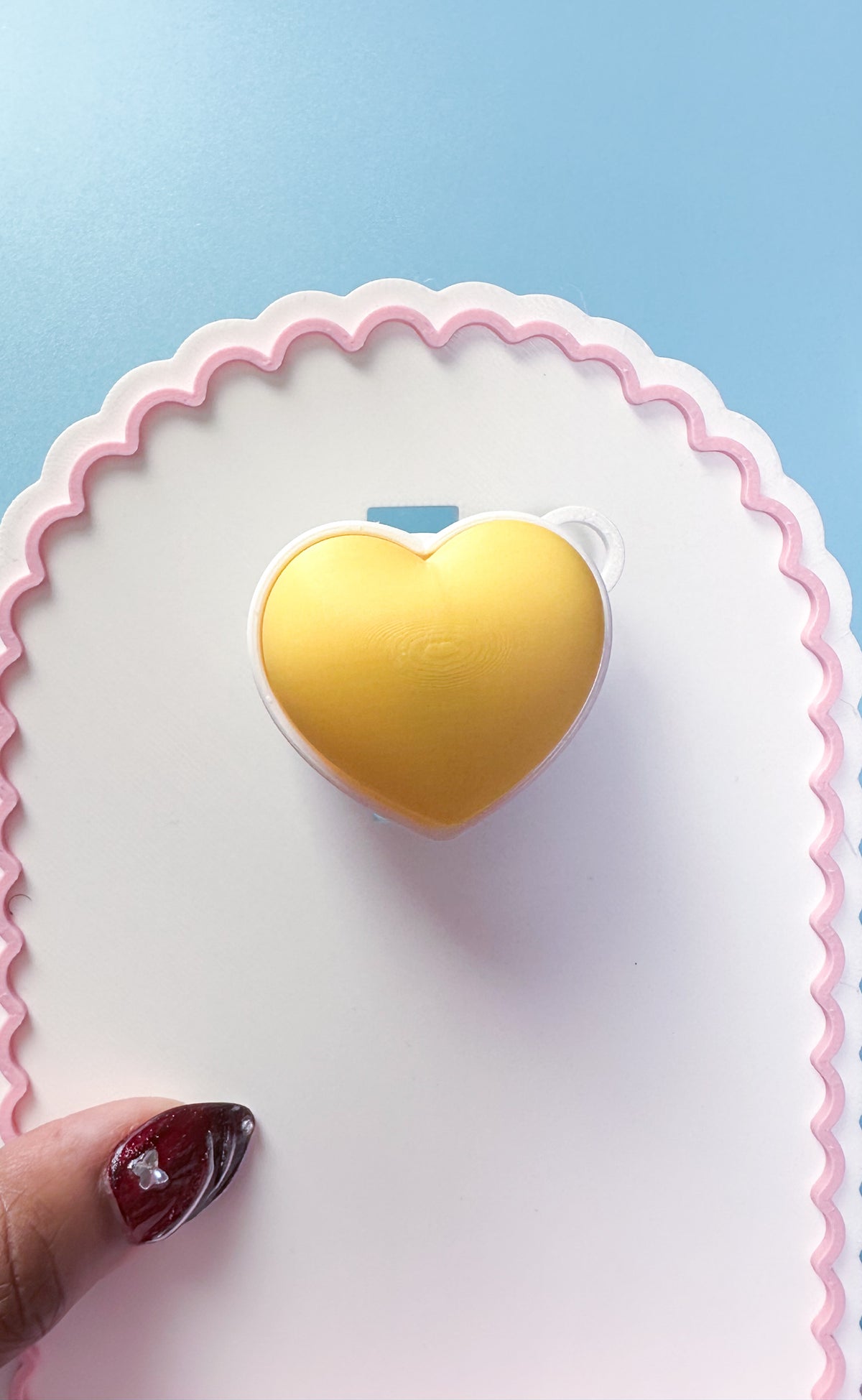 Interchangeable Heart Clicker Badge Reel
