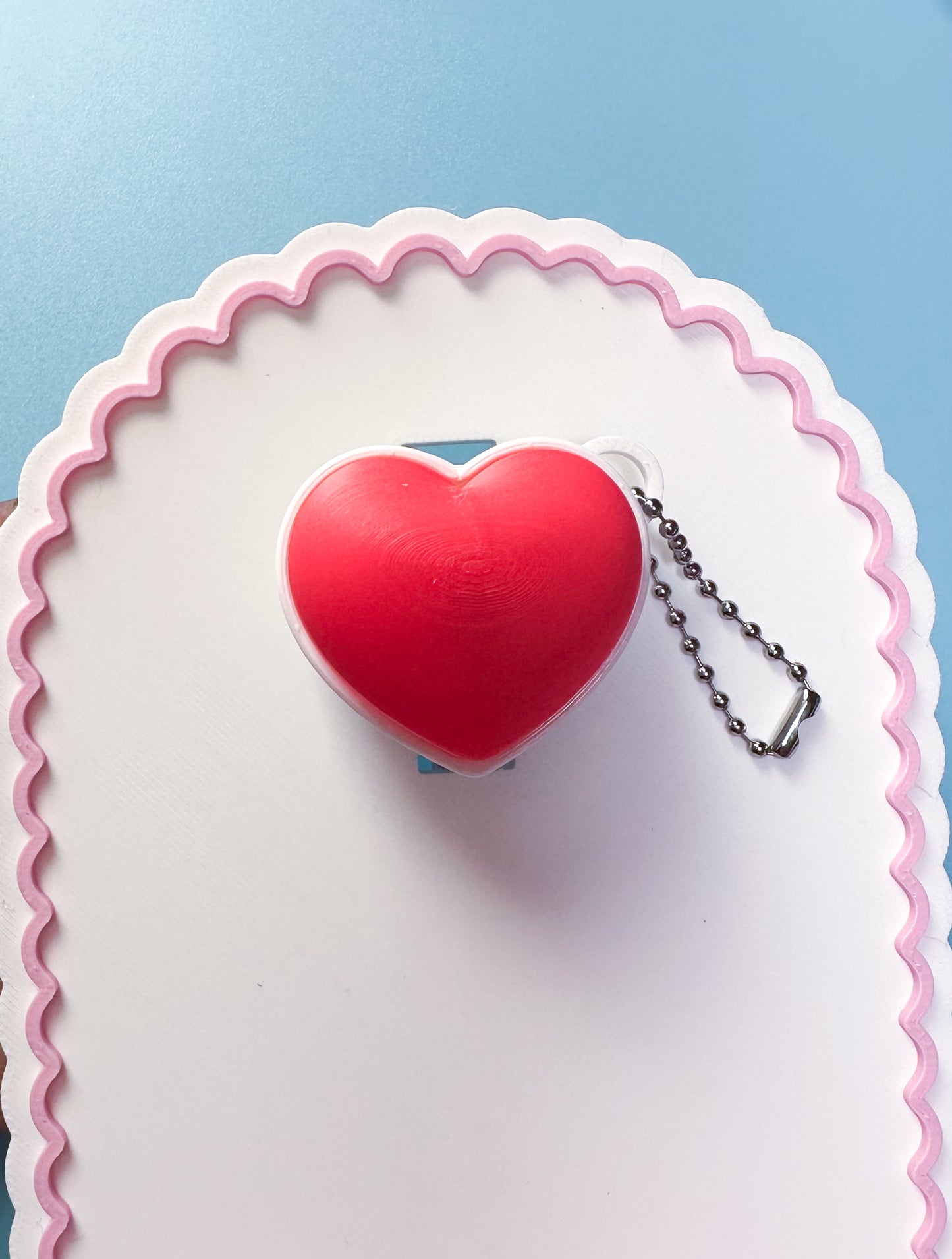 Interchangeable Heart Clicker Badge Reel