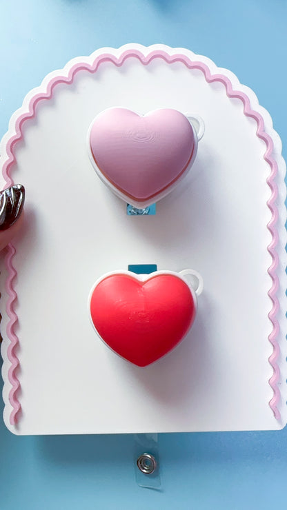 Interchangeable Heart Clicker Badge Reel