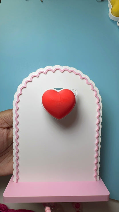 Interchangeable Heart Clicker Badge Reel