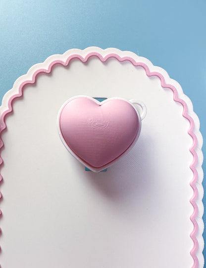 Interchangeable Heart Clicker Badge Reel