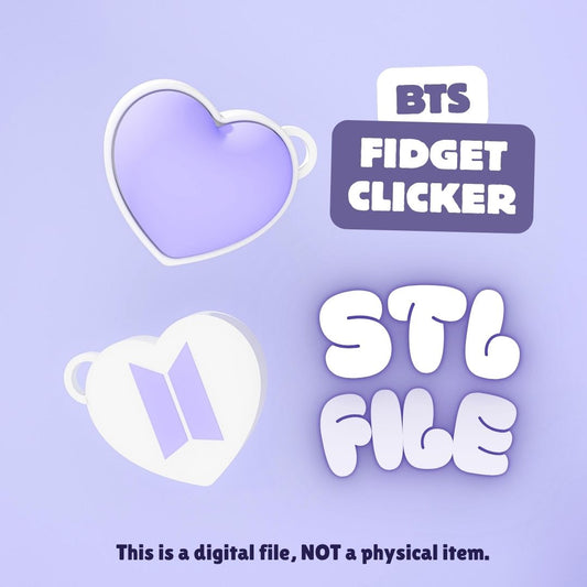💜 BTS Heart Fidget Clicker STL File