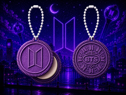 BTS Twistable Oreo Keychain – 12 Collectible Designs + ARIRANG Edition | Includes Photocard & BT21 Sticker