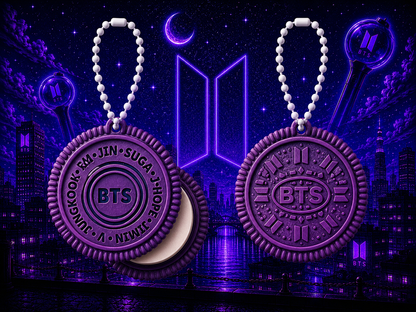 BTS Twistable Oreo Keychain – 12 Collectible Designs + ARIRANG Edition | Includes Photocard & BT21 Sticker