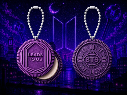 BTS Twistable Oreo Keychain – 12 Collectible Designs + ARIRANG Edition | Includes Photocard & BT21 Sticker