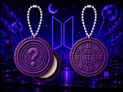 BTS Twistable Oreo Keychain – 12 Collectible Designs + ARIRANG Edition | Includes Photocard & BT21 Sticker